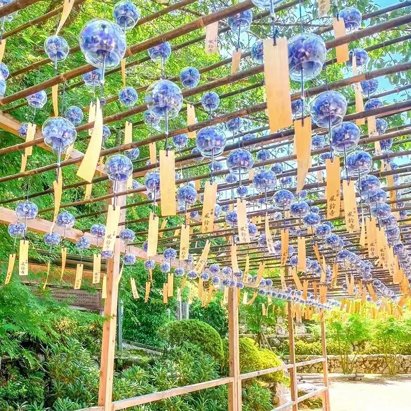 수제 유리 풍종 일본 풍경, 푸린 스파 주방, 사무실 장식, 일본 방 장식, 홈 데코 파티, 1PC