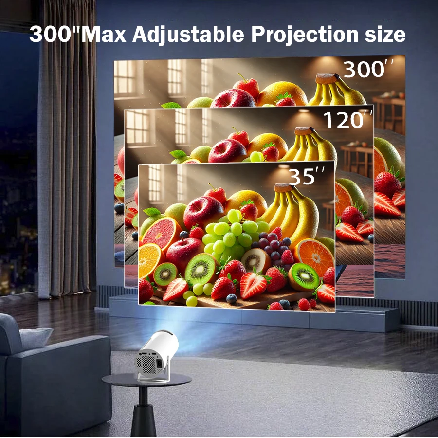 Portable 4K HD Projector with Dual Wifi6
