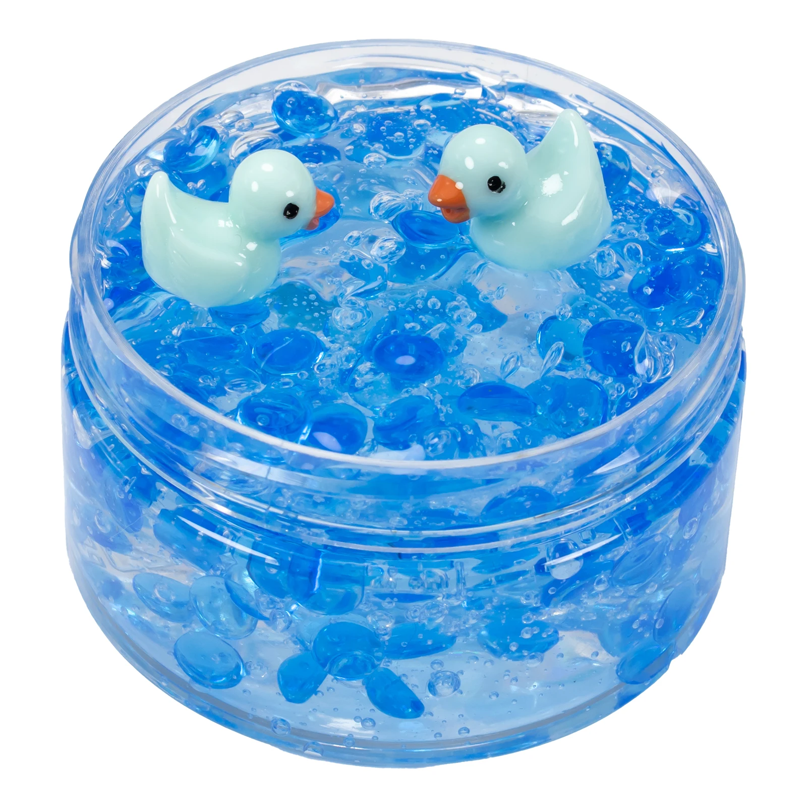 120ml Clear Beads Crunchy Slime Kit Duck Super Soft Stretchy & Non-Sticky Crystal Sludge Party Favors Slime for Birthday Gifts 6