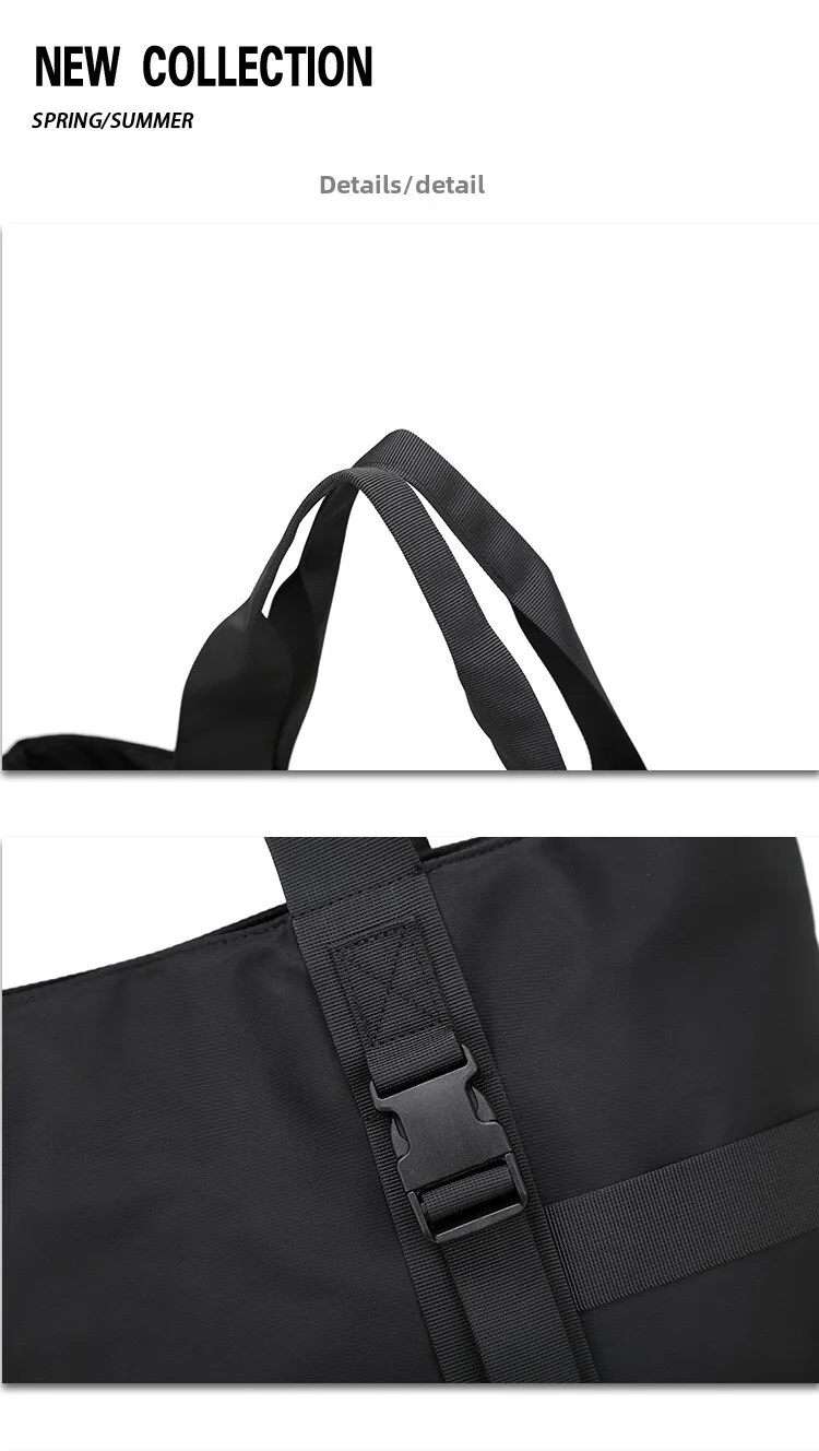 Sacs à main pour hommes, sacs à bandoulière de grande capacité, sacs fourre-tout tendance, sacs de voyage imperméables de couleur unie, sacs de rattrapage pour étudiants_voghion.com