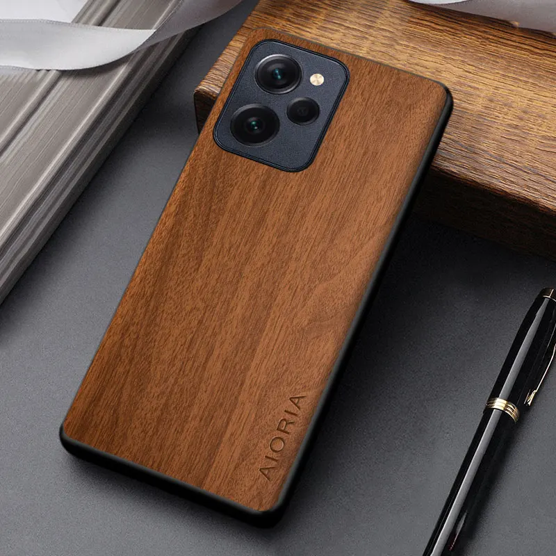 Wooden Pattern PU Leather Cover - Unique & Lightweight Phone Case