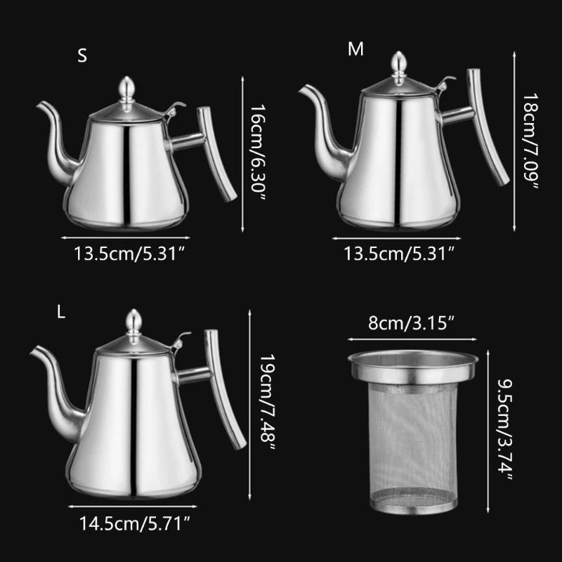 Pour Over Coffee Kettle Teakettle Water Kettle Stainless Steel Material Gooseneck  Tea Pot for Pour Over and Tea Brewing - AliExpress