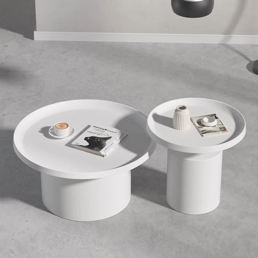 

Italian Design Coffee Table Balcony White Aesthetic Luxury Minimalist Coffee Table Industrial Mesa Auxiliar Household Items