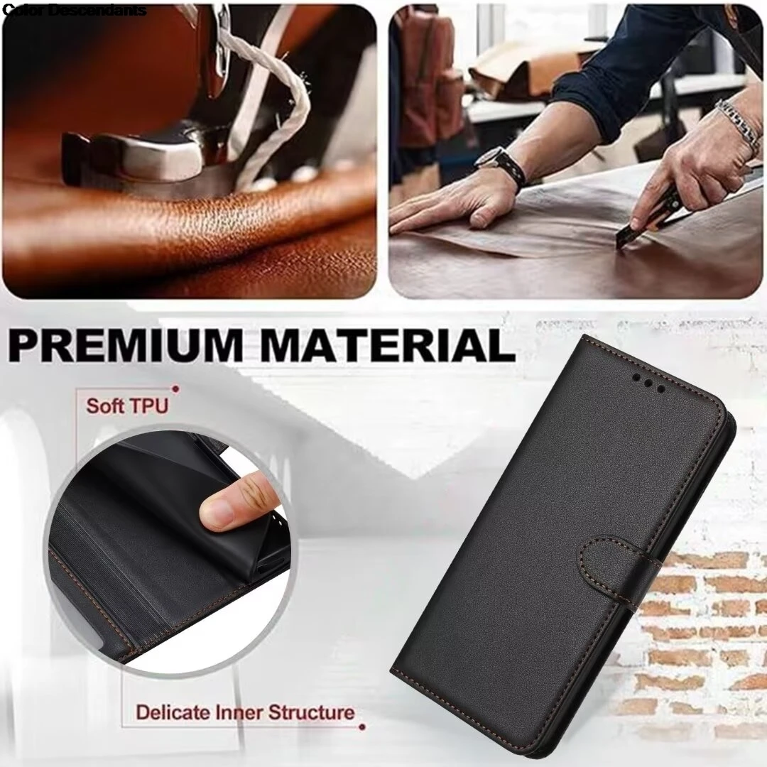 Elegant Flip Leather Wallet Phone Case - Premium Protection with Card Holder & Magnetic Closure