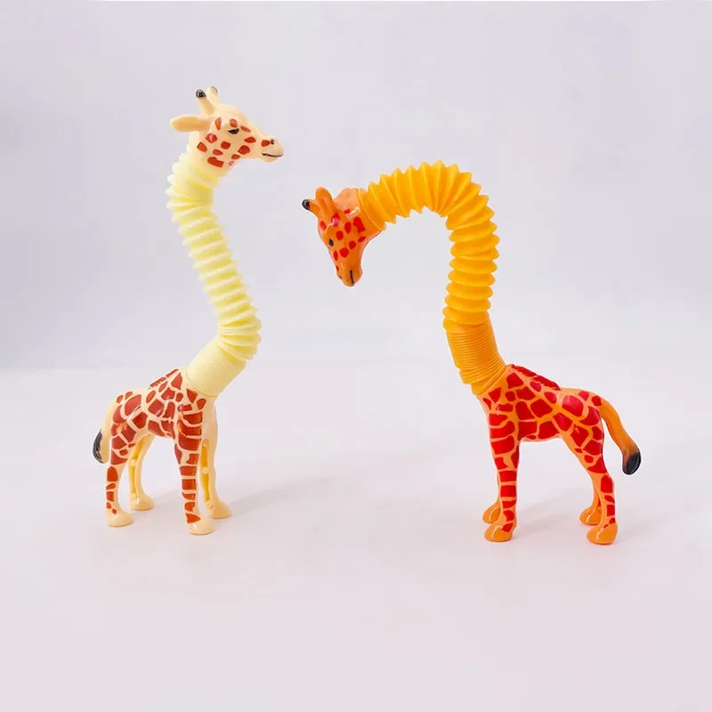 Children Suction Cup Toys Pop Tubes Stress Relief Telescopic Giraffe Fidget Toys Sensory Bellows Toys Anti-stress Squeeze Toy 6