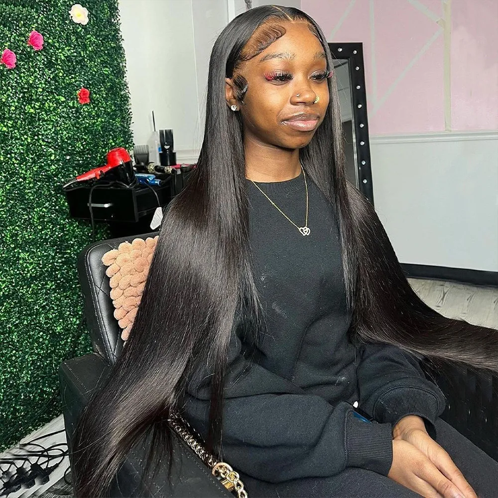 

30 34 Inch 13x6 Hd Lace Front Wigs For Women Brazilian Remy Wig Human Hair Pre Plucked Bone Straight 13x4 Lace Frontal Wig