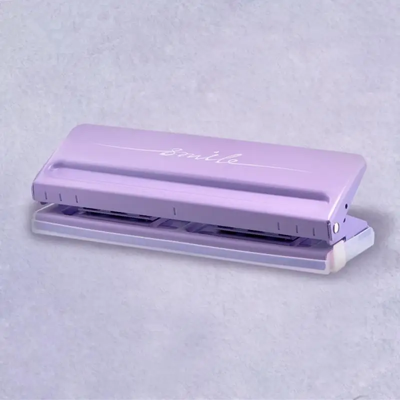 Useful Paper Hole Punch 6-hole Adjustable Color Single-page Scrapbook Office Stationery Metal Loose-leaf Hole Punch