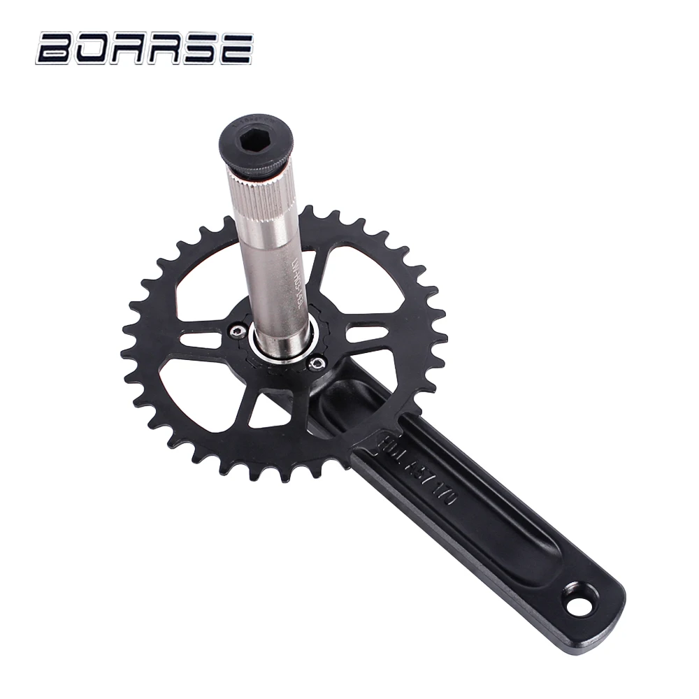 BOARSE-Mountain Bike Crankset 34T Chainwheel, Aluminum Alloy with Bottom, 170mm Crank Arm, MTB BB Central Axis, Bicycle Crankset