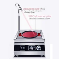 Electric Grill Barbecue Griddle Commercial Teppanyaki Equipment Stainless Steel Steak Grill Pan 5000W 2