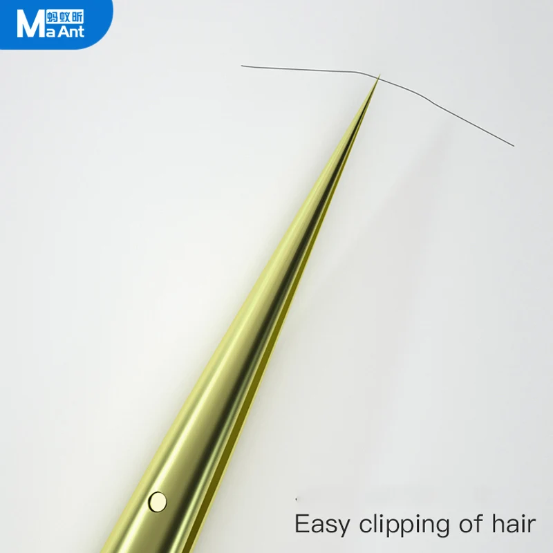 MAANT Non-magnetic Titanium Alloy Tweezers Precision Anti Slip Professional Fingerprint Chip IC Forceps