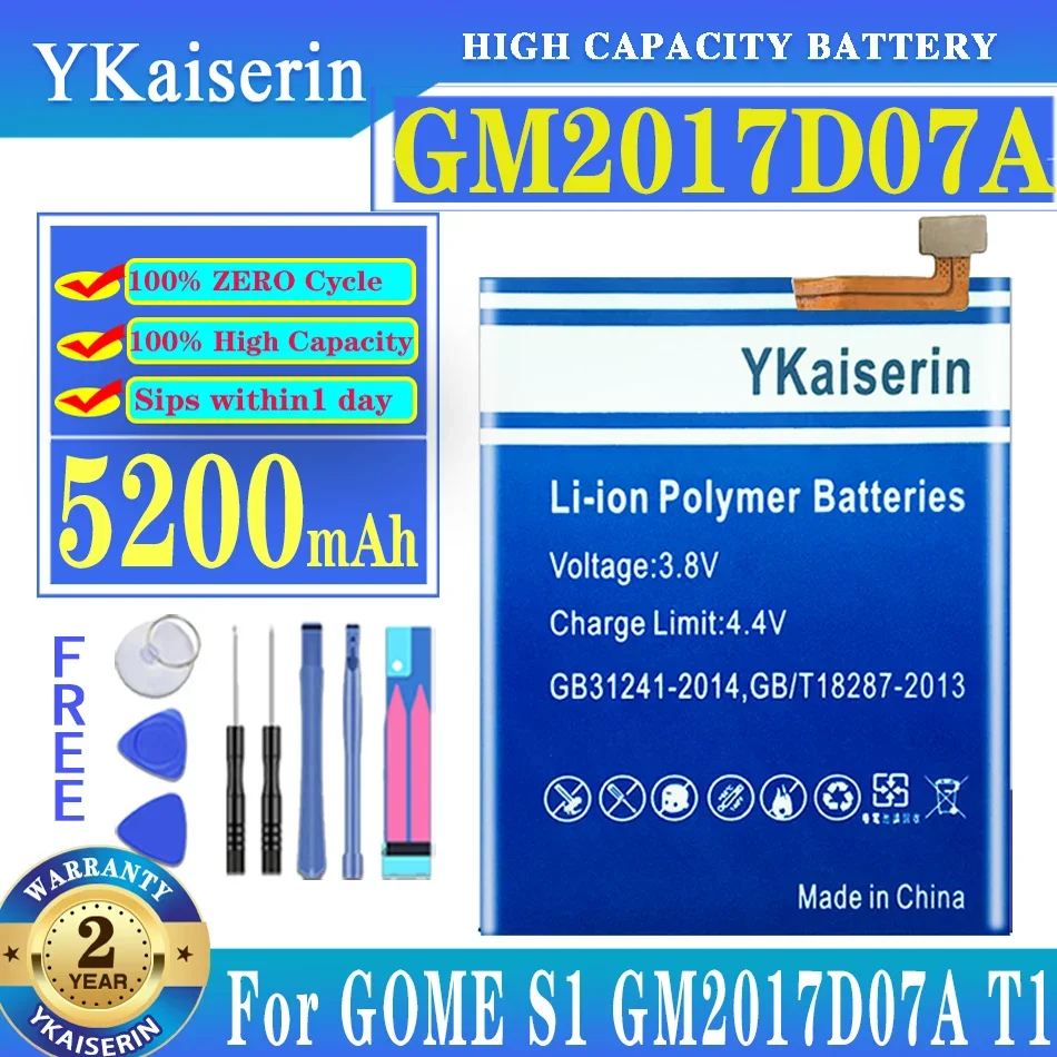 

YKaiserin GM2017D07A 5200mAh for GOME S1 GM2017D07A T1 Replacement Battery