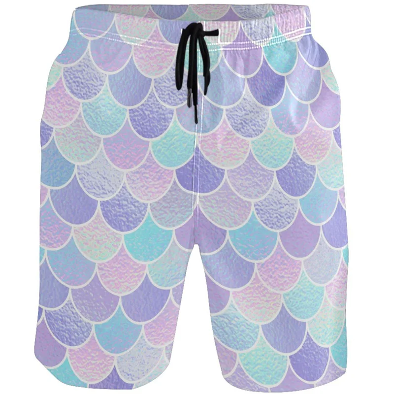 Mermaid Fish Scales Graphic Shorts Pants 3D Printing Hip Hop y2k Board Shorts Summer Hawaii Swimsuit Woman 2023 Surf Swim Trunks 2