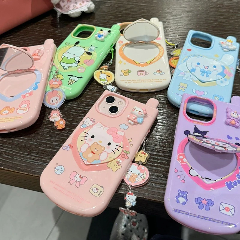 Custodia Protettiva Per Iphone 15 14 13 12 11 Pro Max Cute Lovely Mirror Case Saniris Hellokittys