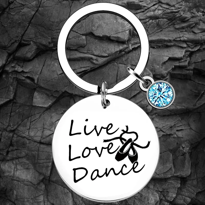 

Live Love Dance Keychain &5678 Gift Dancer Key Rings Dance Teacher Gift