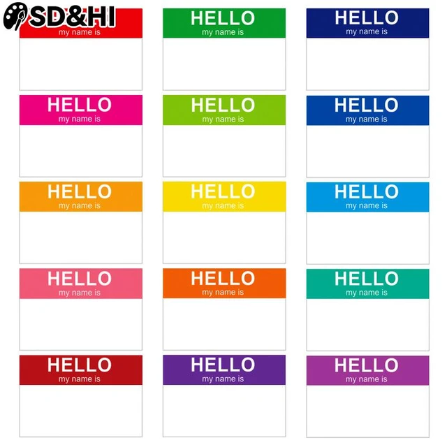 Hello Name Tag Stickers | Tag Labels Hello Name | Name Label Stationery -  45pcs Labels - Aliexpress