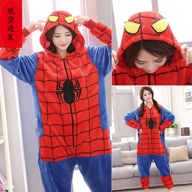 Smile Hero Spider Man Cosplay Costume pour enfants, pyjama adulte Onesie,  vêtements de nuit pour femmes et hommes, glouton à capuche, OnOutre Pijamas  imbibés - AliExpress