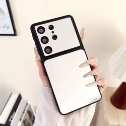 Luxury Glossy Makeup Mirror Phone Case with Camera Lens Protector - Galaxy S26+ (Black)