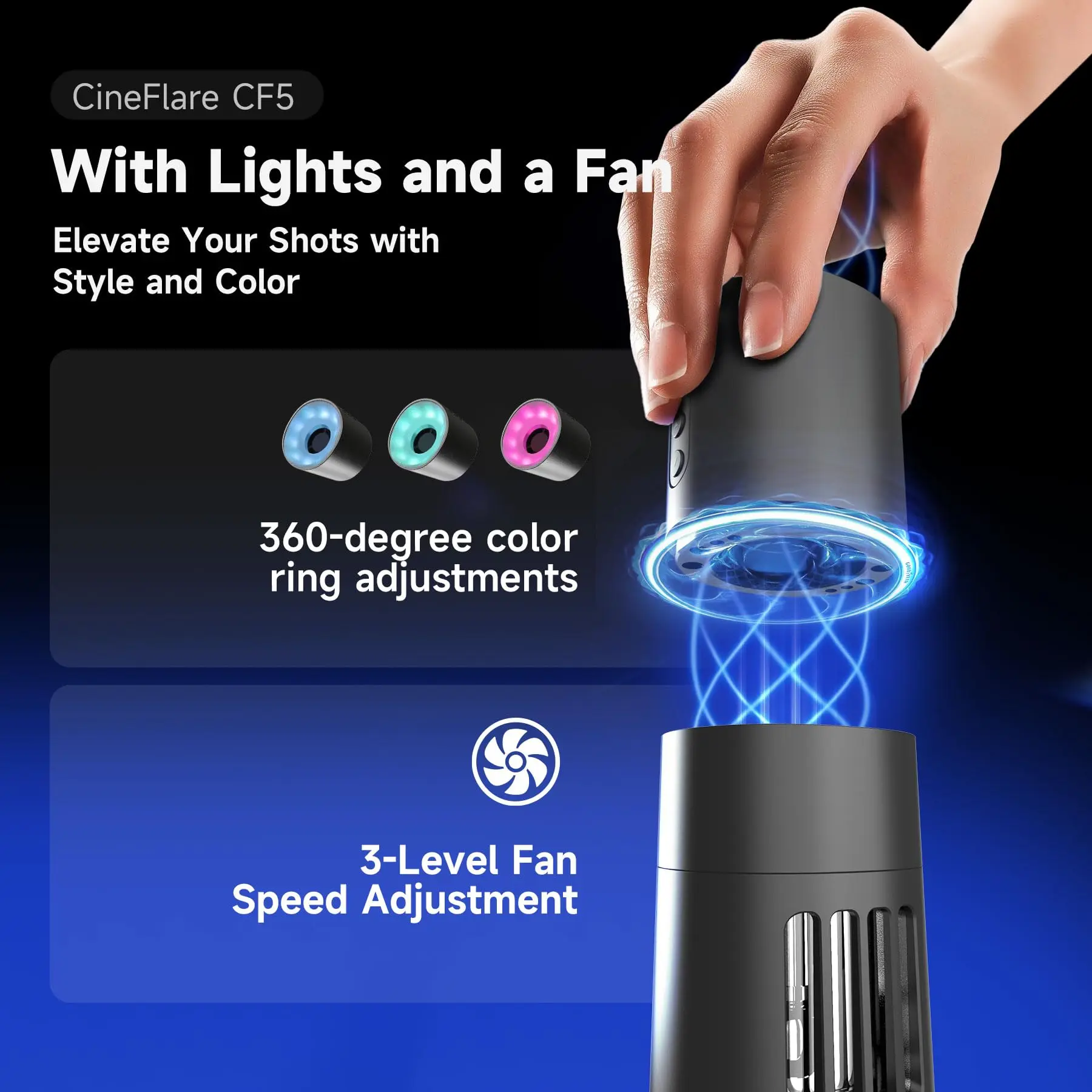COLBOR CF5 Ace Fog Machine 40W RGB Portable Dry Ice Smoke Machine 10M Wireless Control for Film Studio Video Film Stage Effects