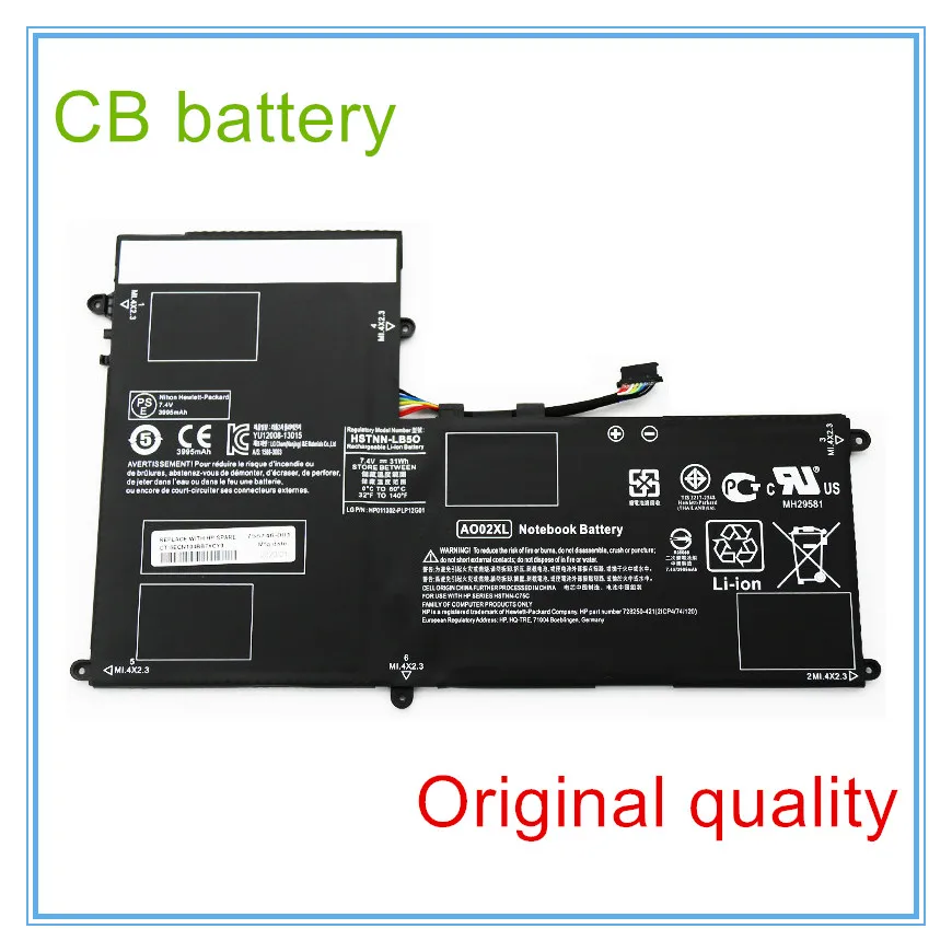 

Original New Laptop Batteries for AO02XL Batteries A0O2 HSTNN-LB5O HQ-TRE 728250-421 728558-005