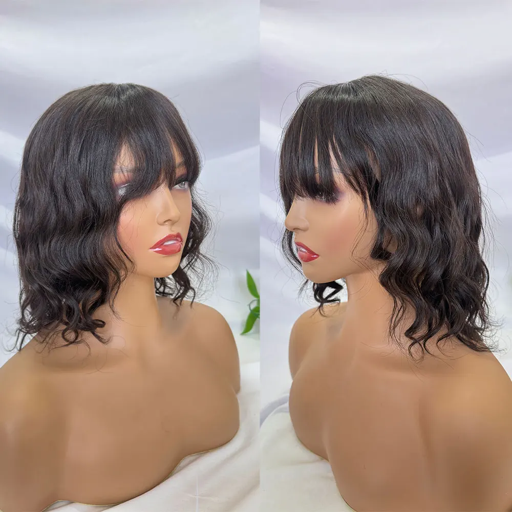 Swiss lace 5 inch part thick Ethnic wig bob style 10 main image 3