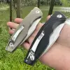 High Quality EDC Pocket Knife Large Size D2 Blade Non-slip G10 Handle Smooth Ball Bearing With Clip Outdoor Camping Hunting Fish 4