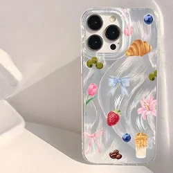 Chic Beaded Heart & Flower Pattern Phone Case Cover for iPhone 7 8 SE3 (1)
