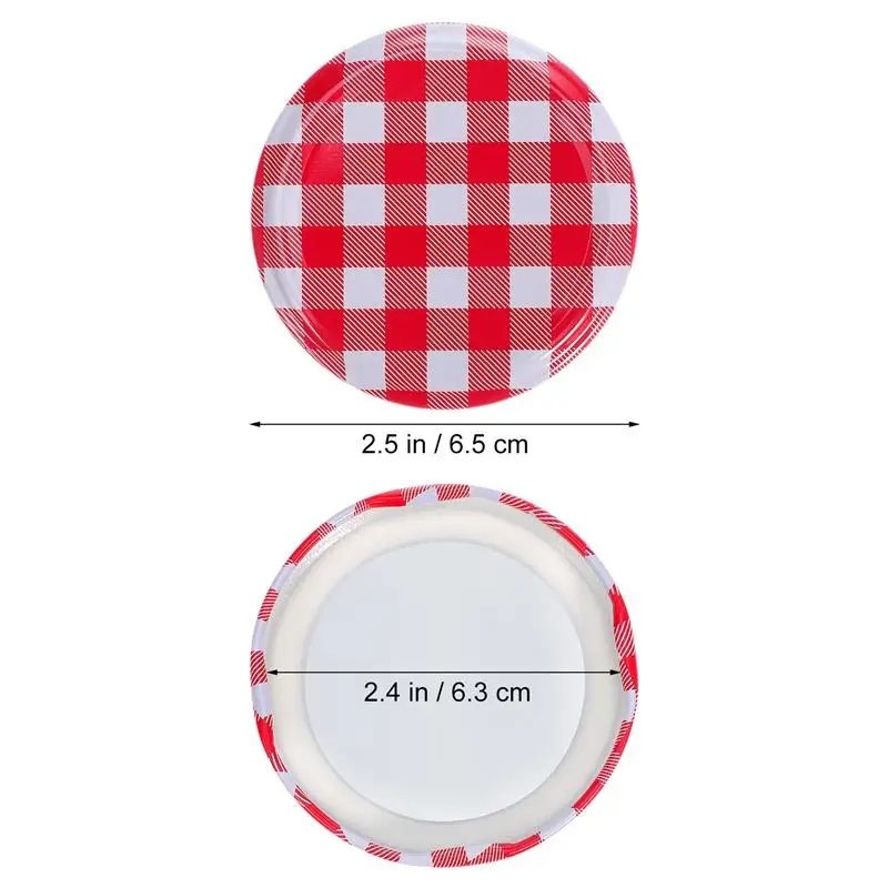 40Pcs Jam Jars Lids Screw Lids Twist Off Storage Cap For Canning Jars Wide Mouth Screw Twist Off Glass Round 6.5/7.2cm