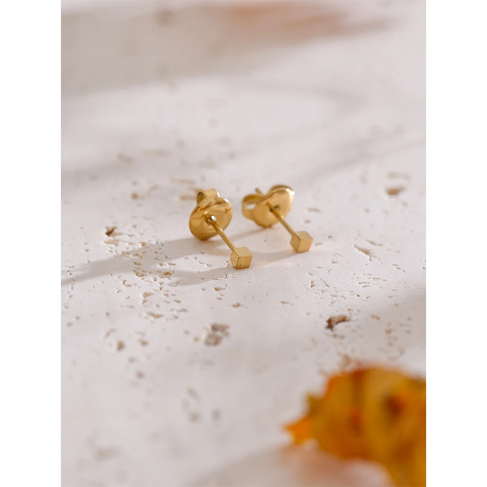 Yhpup Mini Earrings Stainless Steel Waterproof