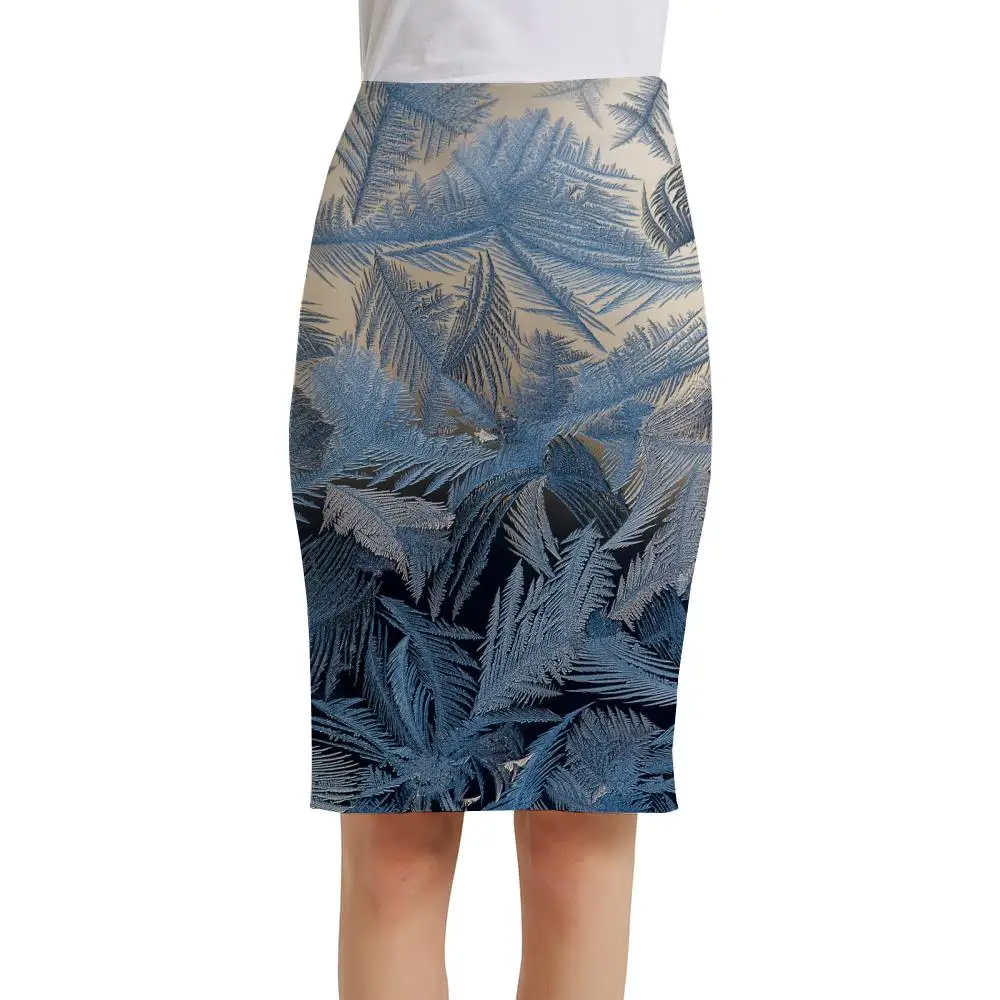 

Somepet Snowflake Skirts Women Pattern Print Skirt Winter Elegant White Office 3d Skirt Ladies Skirts Womens Vintage Casual