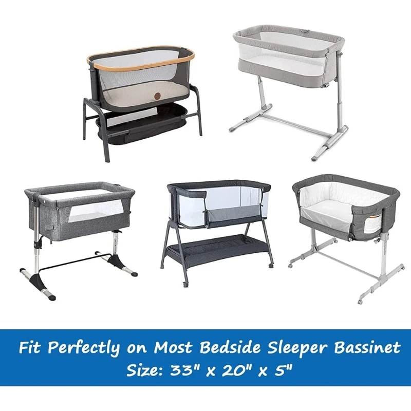77HD Waterproof Fitted Sheets Gender Neutral Fitted Sheets Protector Pad Soft & Protective Bedding Cotton for Your Infant