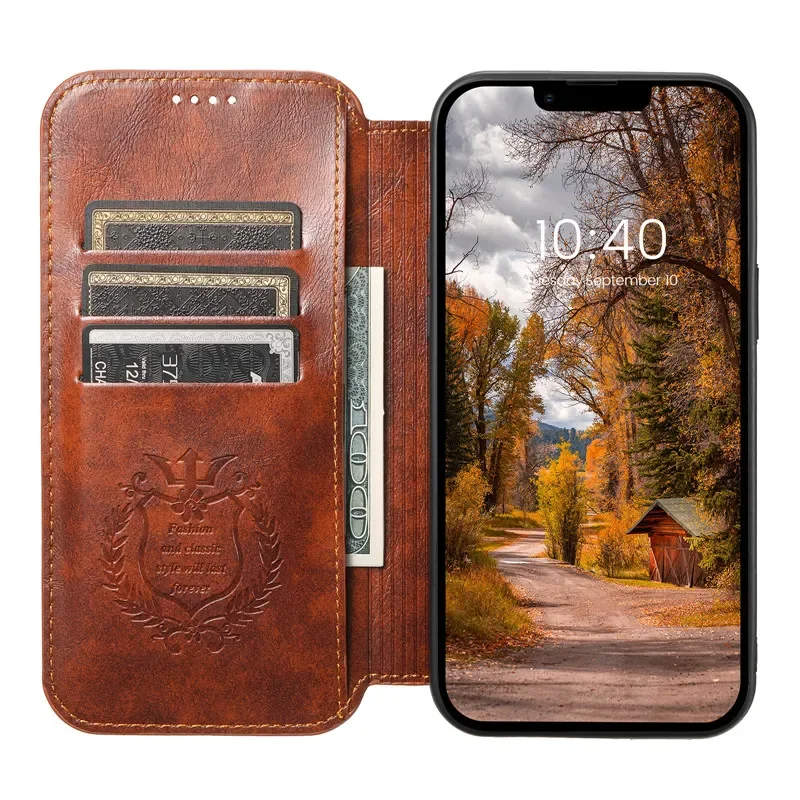 Magsafe Wallet Phone Case  For iPhone 12 13 14 15 16 Pro Max Plus Ultra With Stand Card Holder Leather Magnetic Pocket Cover 5