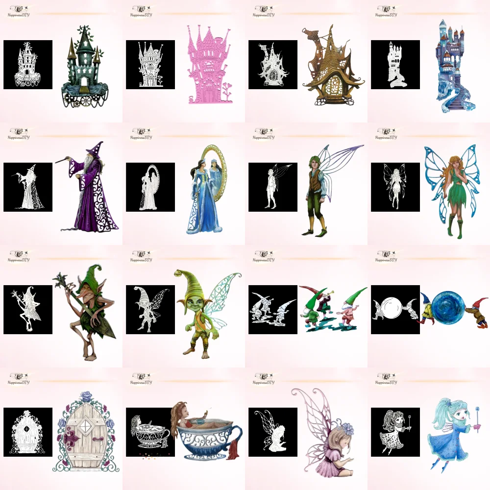 

Wizarding World Mage Witch Elf металлические Вырубные штампы для DIY скрапбукинга альбома бумаги открытки, декоративные поделки тиснение вырубки