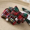 Knitted Snowflake Bow Pet Collar Safety Buckle Detachable Adjustable Pet Tie Christmas Cat Necklace 5