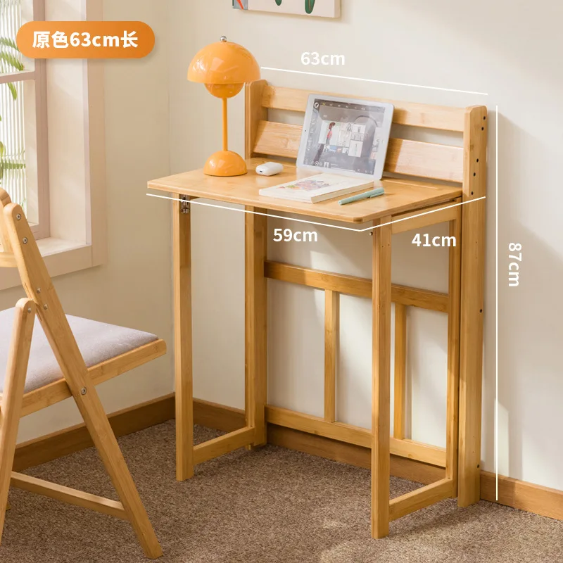 Розкладний стіл із натурального бамбука, надширокий портативний навчальний стіл, легкий складаний комп’ютерний стіл для домашнього офісу, спальні, гуртожитку
