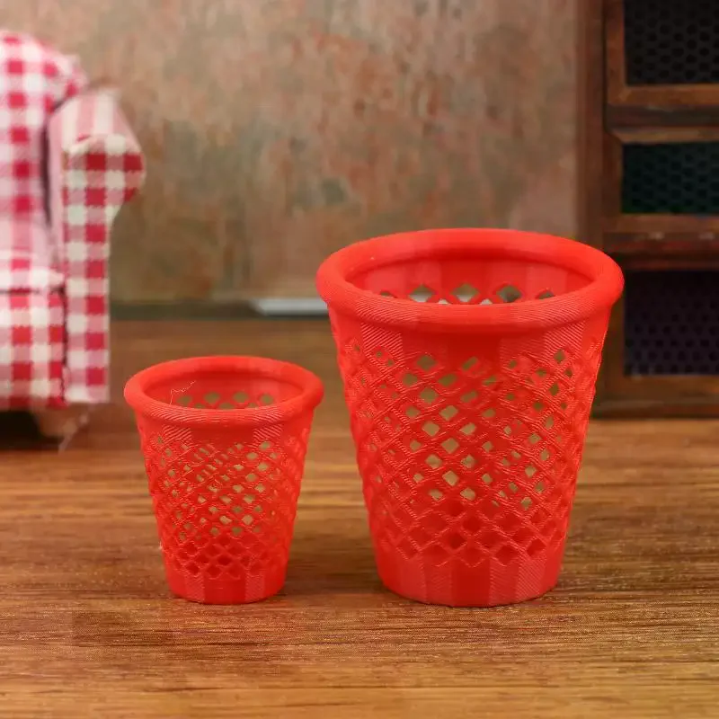 1/12 Dollhouse Mini Hollowed-out Trash Can - Micro Living Room Furniture Decoration Dolls House Scene Ornament Model