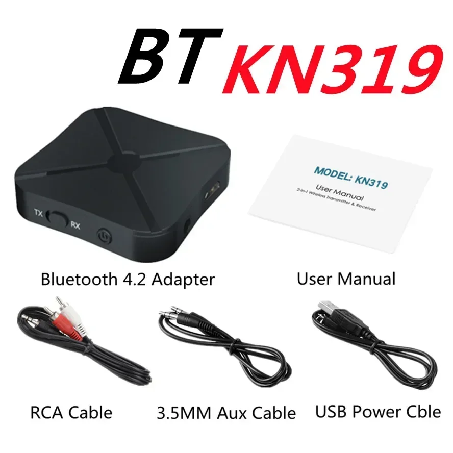 Wireless Stereo Bluetooth Audio Receiver & Transmitter with AUX/USB Connectivity