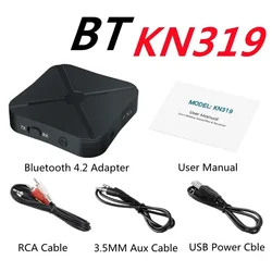 Wireless Stereo Bluetooth Audio Receiver & Transmitter with AUX/USB Connectivity (KN319)