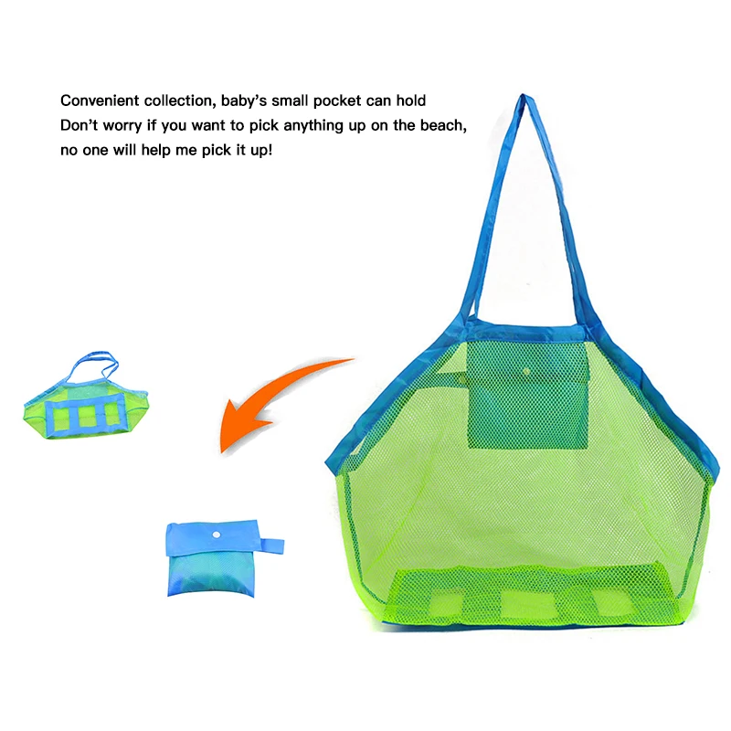 Children Sand Away Protable Mesh Bag Kids Bath Toys Storage Bags Swimming Large Beach Bag for Towels Women Cosmetic Makeup Bag