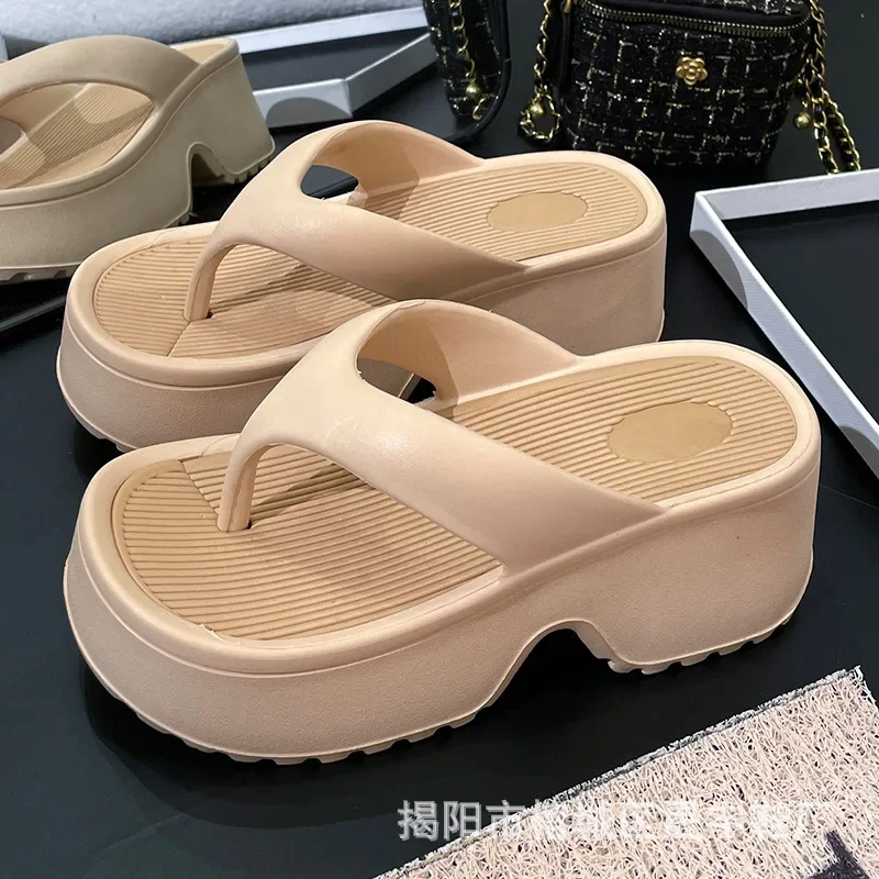 Thick Bottom Women Flip Flops Summer Fashion Sandals Outdoor Beach Slippers Bathroom Home Shoes Comfort Soft Sole Slides 6