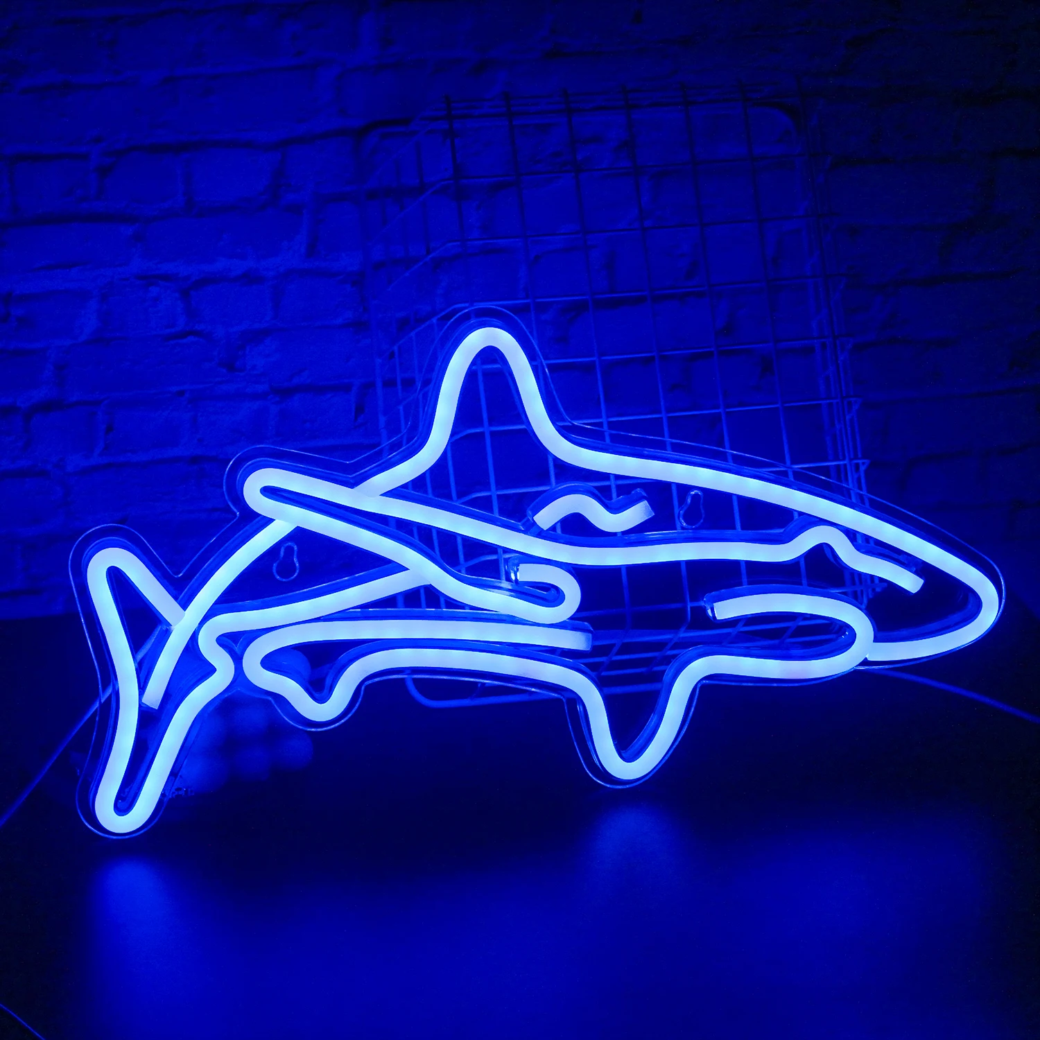 Ineonlife Anime Led Neon Sign Shark Beer Bar Lampade Usb Con Interruttore Power Cool Funny Street Wall Hanging Art Room Decor Light