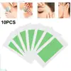 10 Sheets Hair Removal Wax Strips Painless Armpit Lips Leg Body Hair Remove Stickers Eyebrow Face Wax Paper Pad for All Ski E0T0 1