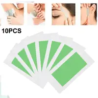 10 Sheets Hair Removal Wax Strips Painless Armpit Lips Leg Body Hair Remove Stickers Eyebrow Face Wax Paper Pad for All Ski E0T0 1