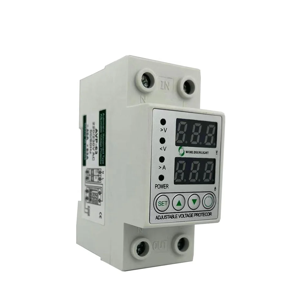 

63A Din Rail 230V Adjustable Over and Under Voltage Protective Device Protector
