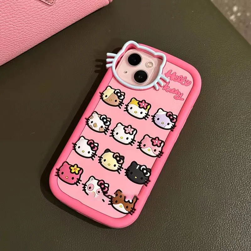 

Hello Kitty Ice Cream Creativity Soft Cover Pochacco Sanrio IPhone 13 12 11 14 Pro Max Kawaii Luxury Shining Phone Back Cover