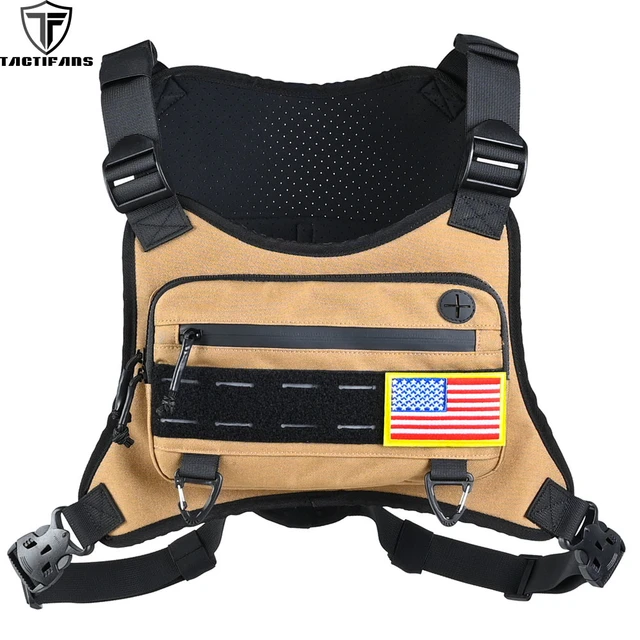 Tactical Chest Rig Chest Bag for men Running Vest Bag With Built