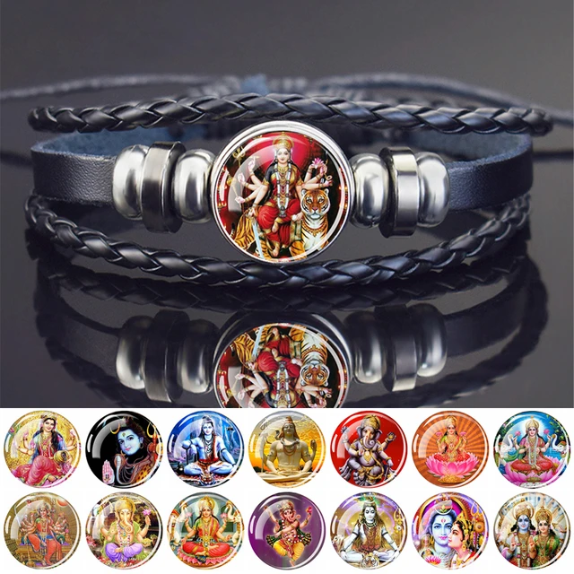 Buy Mahi Lord Shiv Mahakal Shiva Trisul, Leather Bracelet Kada for Men  (BR1100465G) Online at Best Prices in India - JioMart.