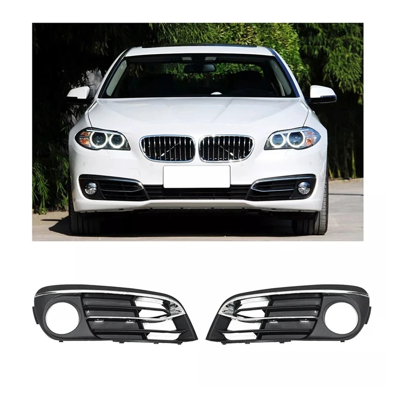 

Автомобильный передний бампер, противотуманная решетка радиатора с яркой полосой 51117342391 51117342392 для BMW 5 серии F10 F11 F18 2014-2017