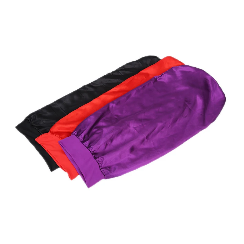 Satin Sleeping Cap Double Layered Round Cap Bath Cap Hair Care Hats Satin Bonnet Care Hats Long Cap Hair Night Sleep Cap 3