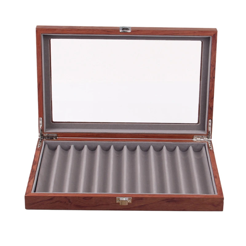 Wood Collection Display Case Wood Pen Organizer Box Wood Pen