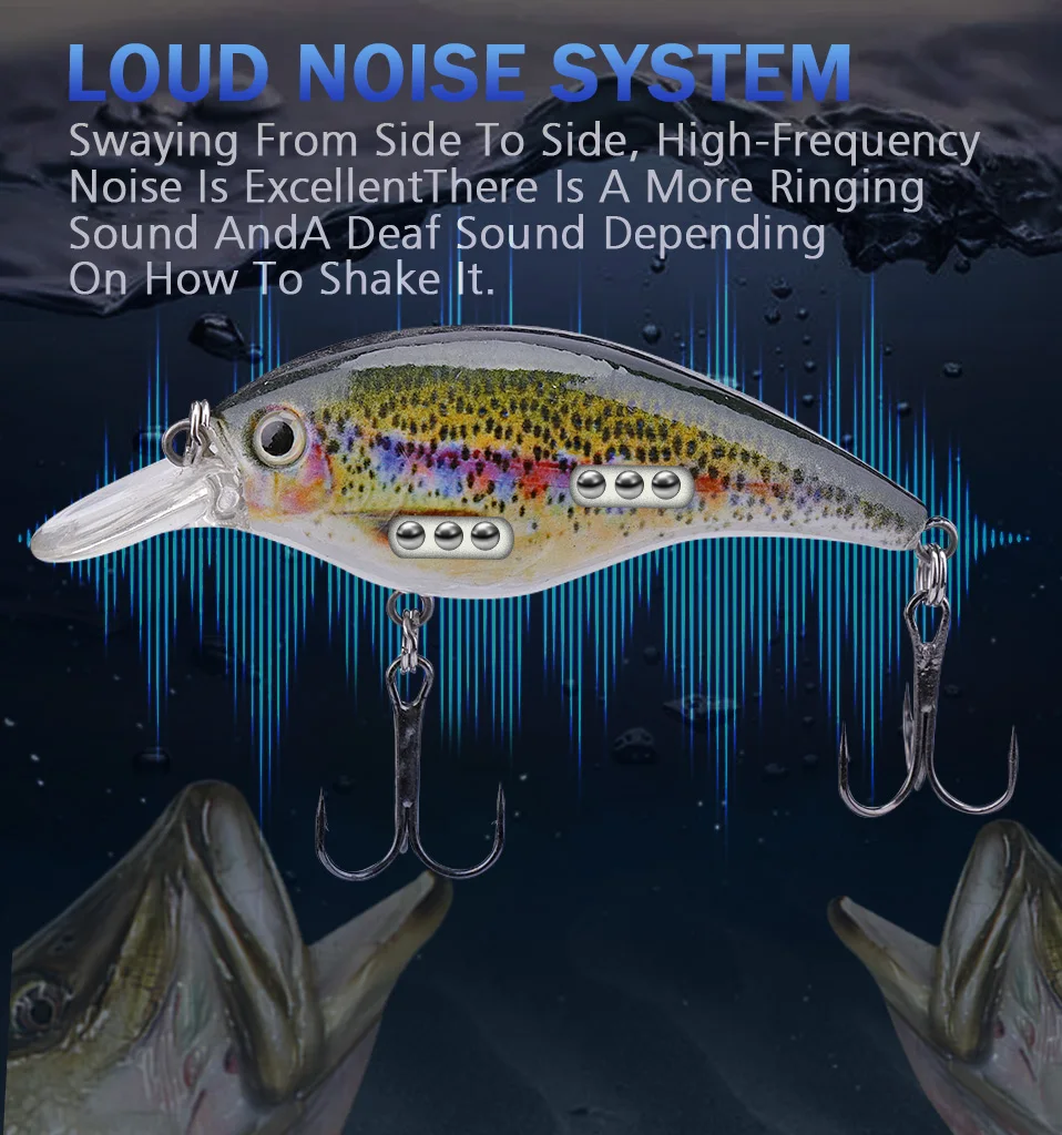 GOBASS Black Minnow für Forellen-Wobbler-Angelköder, 10 g/16 g, Kurbelköder, Angelwaren, rasselnder künstlicher harter Köder für Hechtbarsch – Detail 9